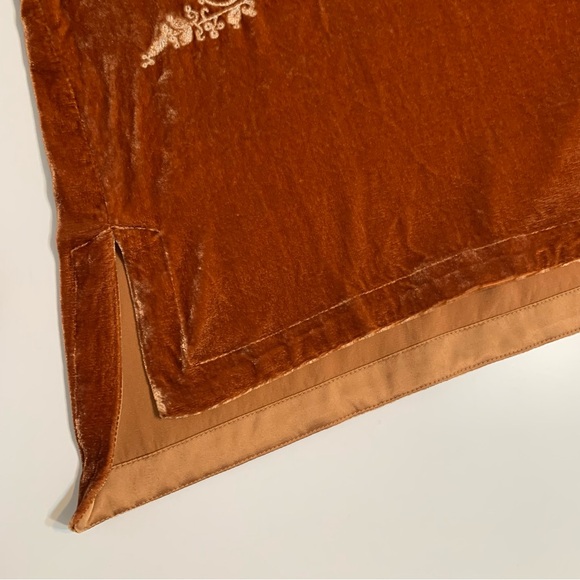 Sundance Rust Velvet Tunic with Cream Embroidery - Picture 10 of 13